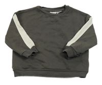 Šedá mikina s proužkem Zara