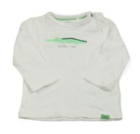 Bílé triko s krokodýlem Staccato