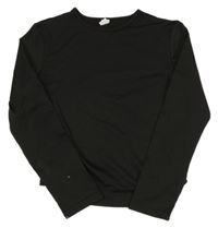 Černé sportovní crop triko Shein