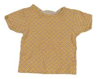 Žluté květinové tričko 