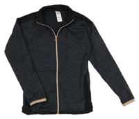 Tmavošedá propínací sportovní mikina Decathlon