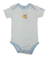 Bílo-modré body s Medvídkem Pú