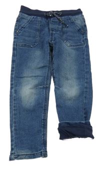 Modré podšité rifle s úpletovým pasem Impidimpi