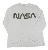 Bílé pyžamové triko s nápisem - NASA H&M