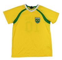 Žluto-zelené sportovní tričko - Brazílie H&M