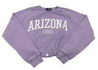 Lila crop mikina s nápisem zn. New Look