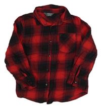 Červeno-černá kostkovaná košile Primark