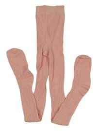 Světlerůžové punčocháče s 3D vzorem