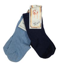 Nové - 2x ponožky - modré + tmavomodré 