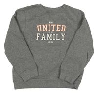 Šedá mikina s nápisem Kiabi