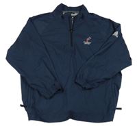 Tmavomodrá šusťáková funkční golfová bunda Adidas