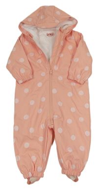 Světlerůžová nepromokavá podzimní kombinéza s kapucí Ergee