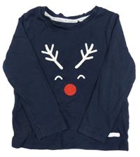 Tmavomodré triko se sobem George