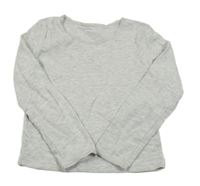 Světlešedé žebrované triko 