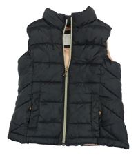 Černá šusťákoá prošívaná zateplená vesta Zara