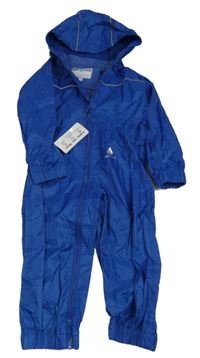 Nové - Modrá nepromokavá kombinéza s kapucí 
