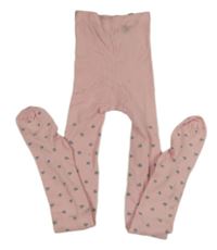 Světlerůžové punčocháče se srdíčky H&M