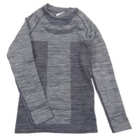 Šedé žíhané spodní funkční triko se vzorem Crane