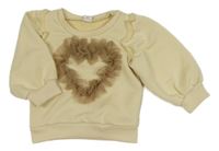 Světlebéžová mikina s tylem Shein