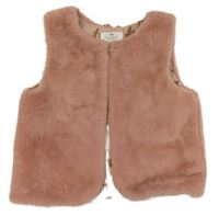 Růžová kožešinová podšitá vesta H&M