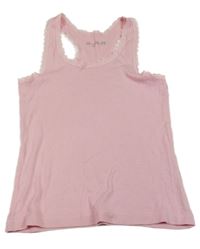 Růžová košilka s krajkou POCOPIANO