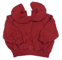 Rubínová oversize mikina s límcem George