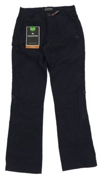 Nové - Tmavomodré outdoorové rolovací kalhoty s kapsou Craghoppers