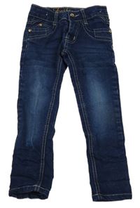 Tmavomodré skinny rifle 