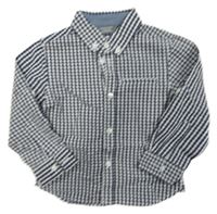Tmavomodro-bílá kostkovaná košile Primark