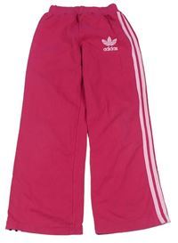 Tmavorůžové tepláky s logem Adidas 