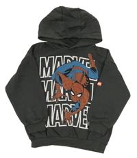 Šedá oversize mikina se Spidermanem a kapucí zn. Marvel