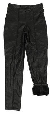 Černé potažené legíny Matalan