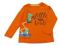 Oranžové triko s dinosaury Blue Seven