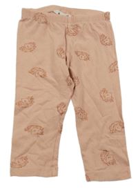 Světlerůžové capri legíny s jednorožci H&M
