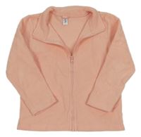 Broskvová fleecová propínací mikina Topolino