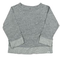 Šedá melírovaná mikina s kapsou GAP