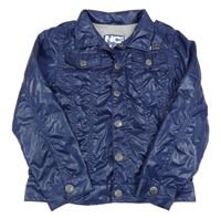 Tmavomodrá šusťáková jarní bunda 