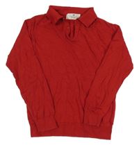 Červený svetr s límečkem H&M