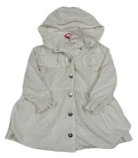 Bílá šusťáková jarní parka s kapucí Boboli