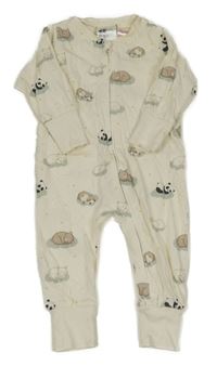 Smetanový overal s medvídky H&M
