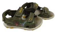 Khaki neoprenovo/koženkové sandály Jurský Svět vel. 29