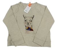 Nové - Béžová melírovaná mikina s lamou Jigsaw