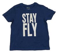 Tmavomodré tričko s nápisem Lupilu