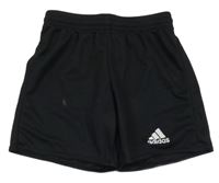 Černé funkční sportovní kraťasy s logem Adidas