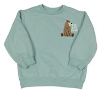 Světlemodrá oversize mikina s medvídkem M&S
