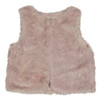 Světlerůžová kožešinová podšitá vesta H&M
