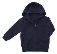 Tmavomodrá propínací mikina s kapucí Matalan
