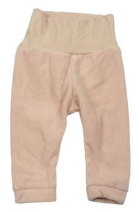 Pudrové fleecové kalhoty H&M