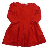 Červené vzorované šaty s mašlí C&A