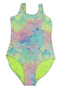 Barevné batikované jednodílné plavky zn. H&M